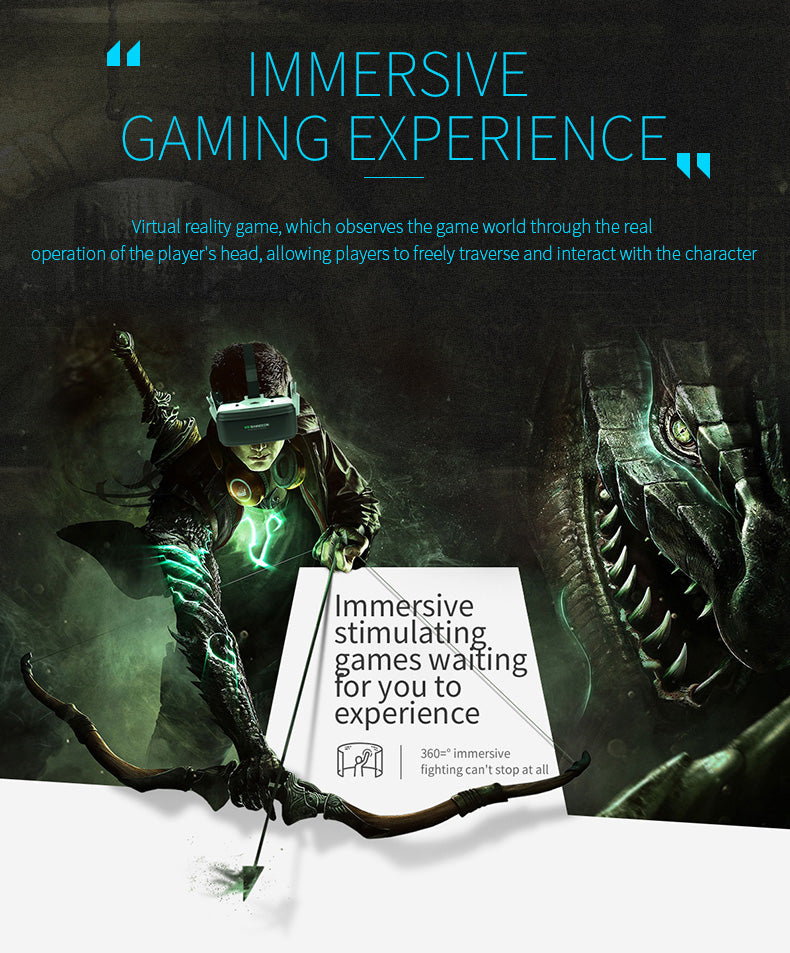 Dragon Magic G6 VR Gaming Stereo 3D Headset Yellow Pandora