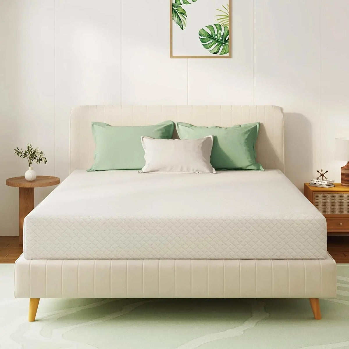 Queen 10 Inch Green Tea Memory Foam Mattress Comfort - Get it from Bo