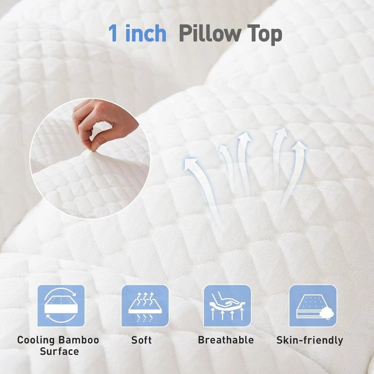 Queen Size Dual Layer Memory Foam Mattress Topper - Get it from Bo