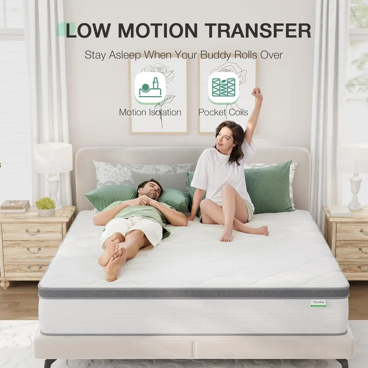 Queen Size Hybrid Mattress with Pillowtop for Comfort - Get it from Bo