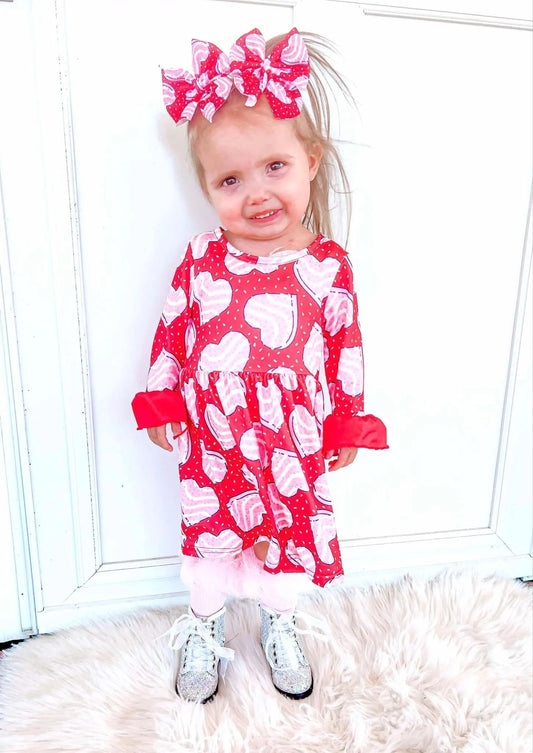 Red cakes bell sleeve dress - Get it from Bo