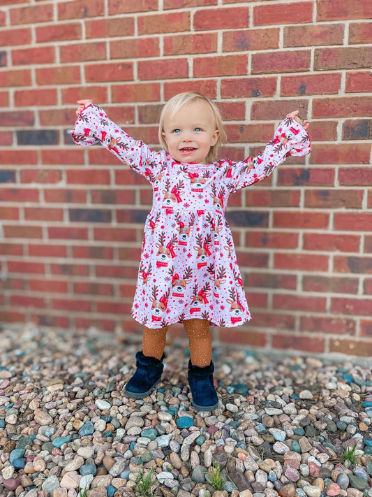 Reindeer bell sleeve dress - Get it from Bo