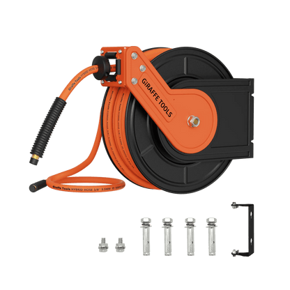 Retractable Air Hose Reel-Alloy Steel Reel-3/8in 25ft-50ft - Get it from Bo