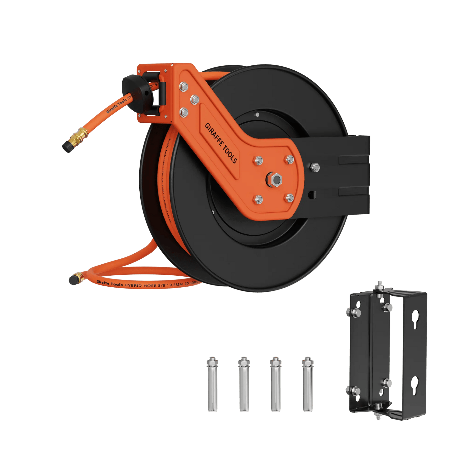 Retractable Air Hose Reel-Alloy Steel Reel-3/8in 25ft-50ft - Get it from Bo