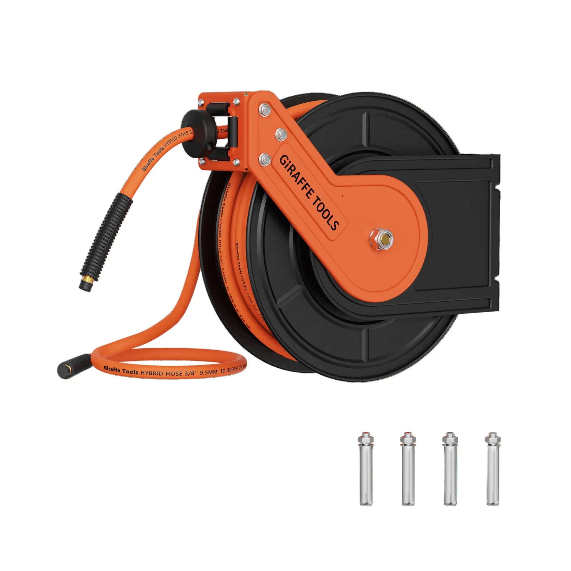 Retractable Air Hose Reel-Alloy Steel Reel-3/8in 25ft-50ft - Get it from Bo