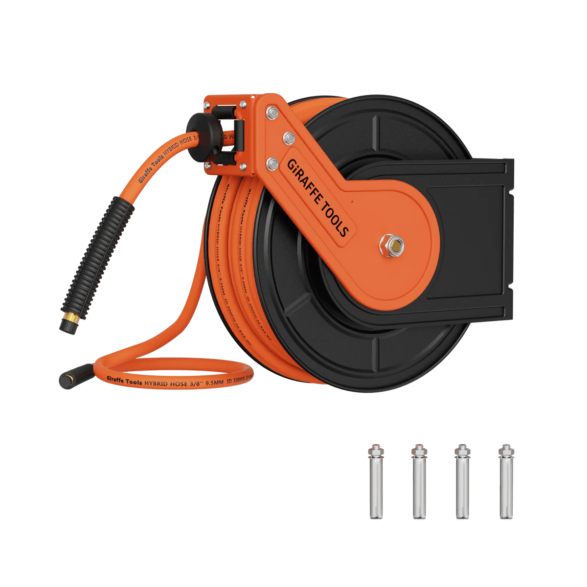 Retractable Air Hose Reel-Alloy Steel Reel-3/8in 25ft-50ft - Get it from Bo