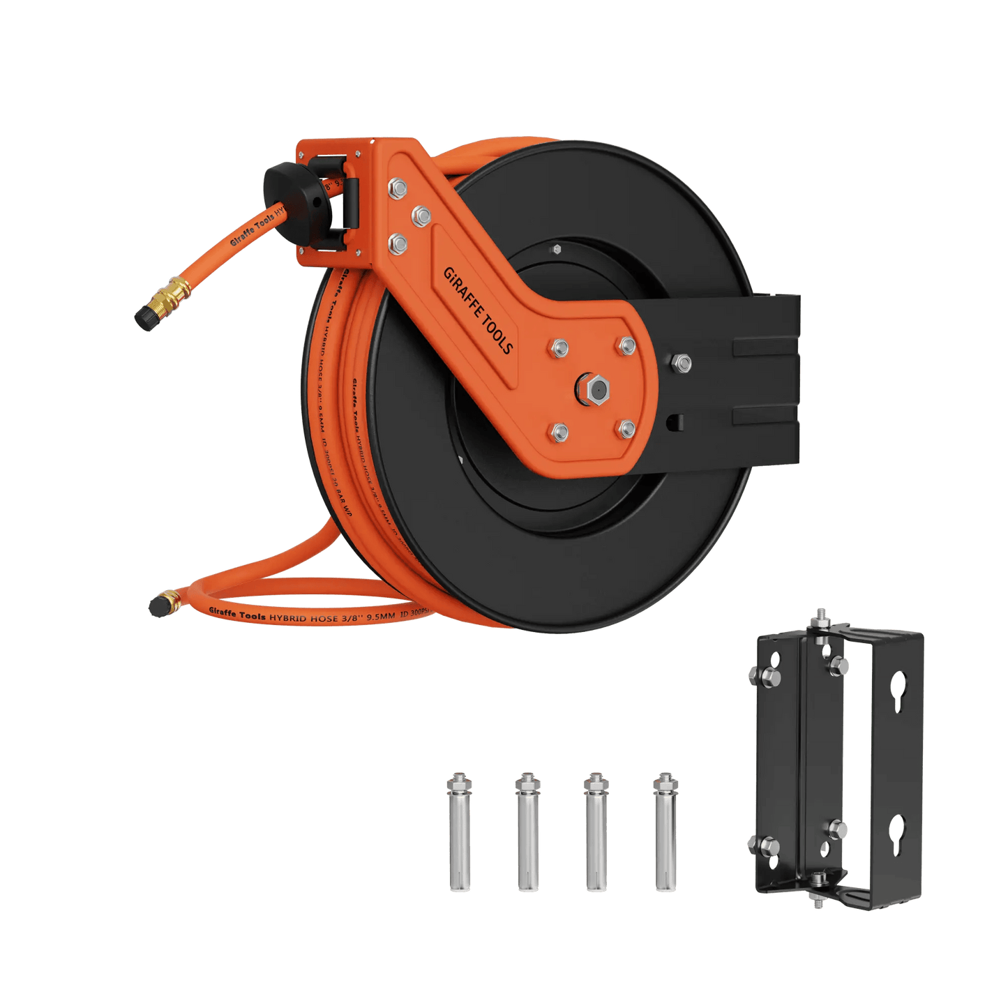 Retractable Air Hose Reel-Alloy Steel Reel-3/8in 25ft-50ft - Get it from Bo
