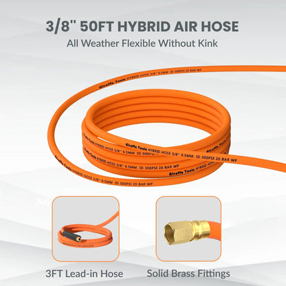 Retractable Air Hose Reel-PP Housing-3/8in-50ft - Get it from Bo