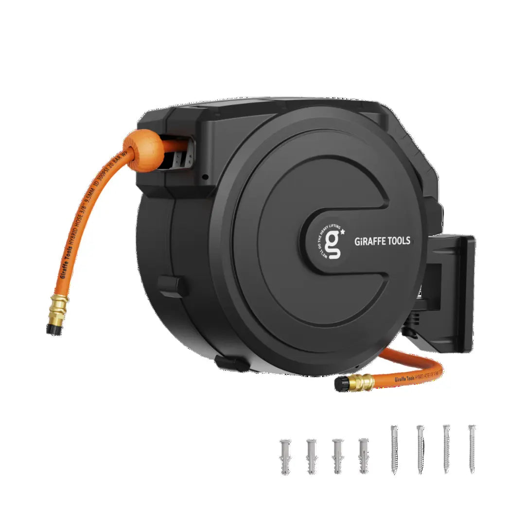 Retractable Air Hose Reel-PP Housing-3/8in-50ft - Get it from Bo