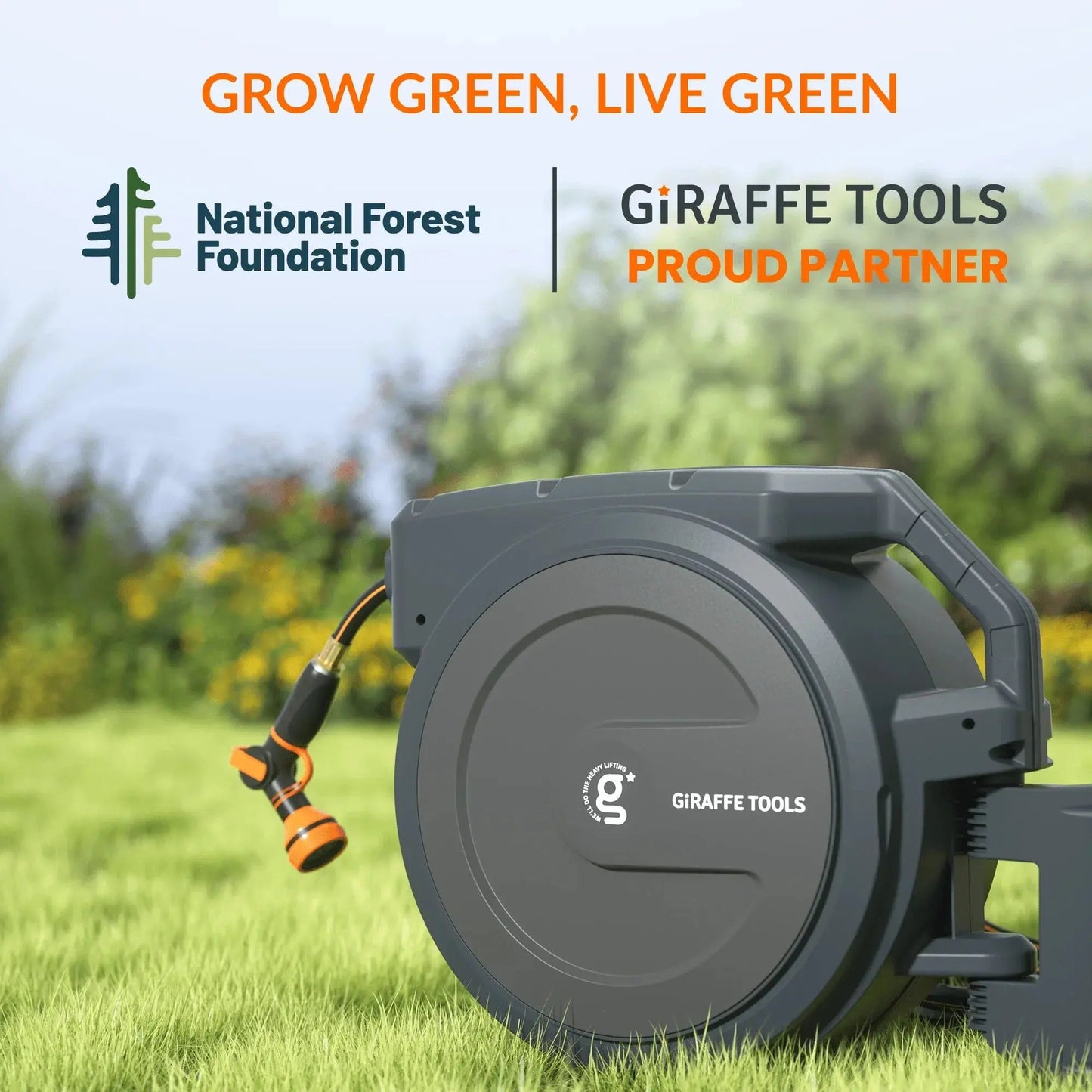 Retractable Garden Hose Reel-1/2in-100ft - Get it from Bo