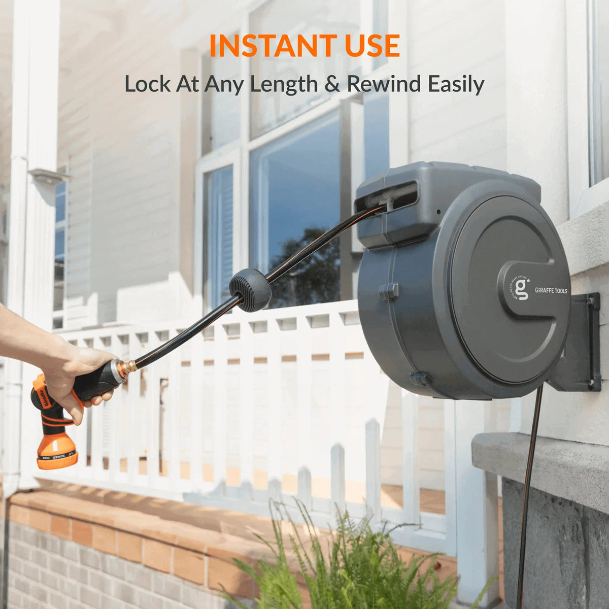 Retractable Garden Hose Reel-1/2in-100ft - Get it from Bo