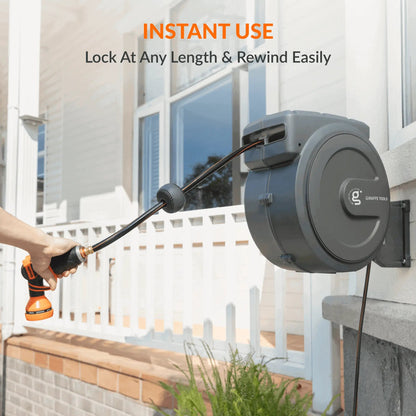 Retractable Garden Hose Reel-1/2in-100ft - Get it from Bo