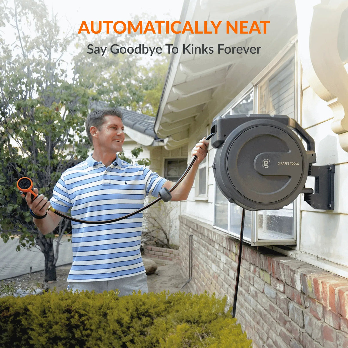 Retractable Garden Hose Reel-1/2in-155ft - Get it from Bo