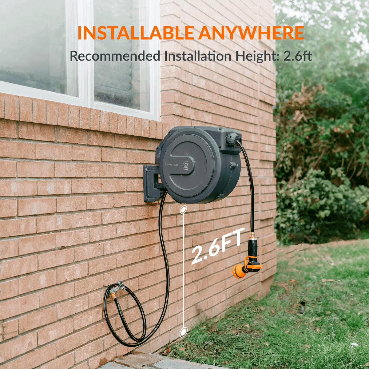 Retractable Garden Hose Reel-1/2in-155ft - Get it from Bo