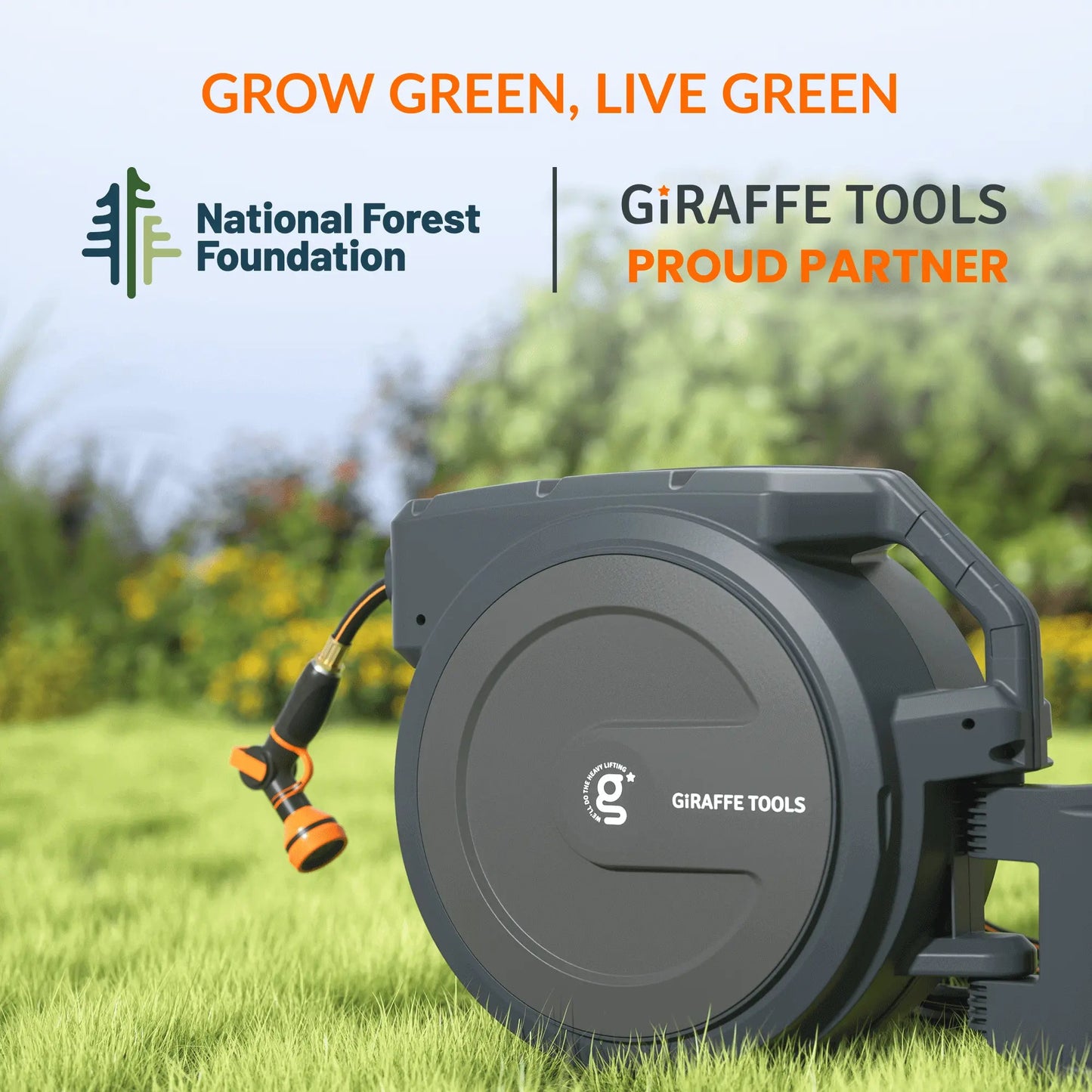 Retractable Garden Hose Reel-1/2in-155ft - Get it from Bo