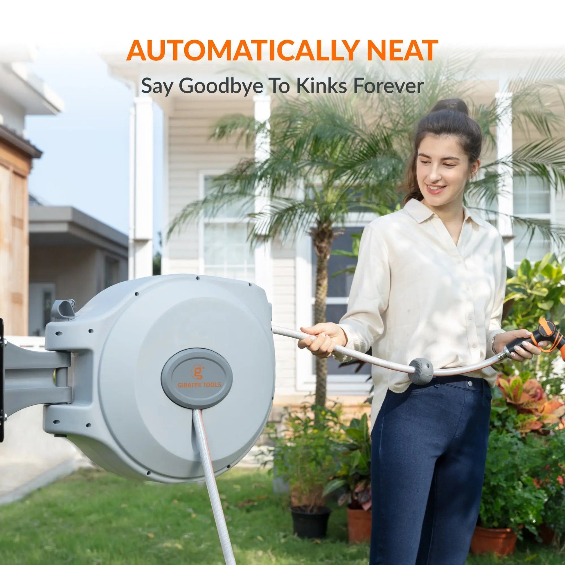 Retractable Garden Hose Reel-5/8 in-65ft - Get it from Bo