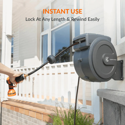 Retractable Garden Hose Reel-5/8in-90ft - Get it from Bo