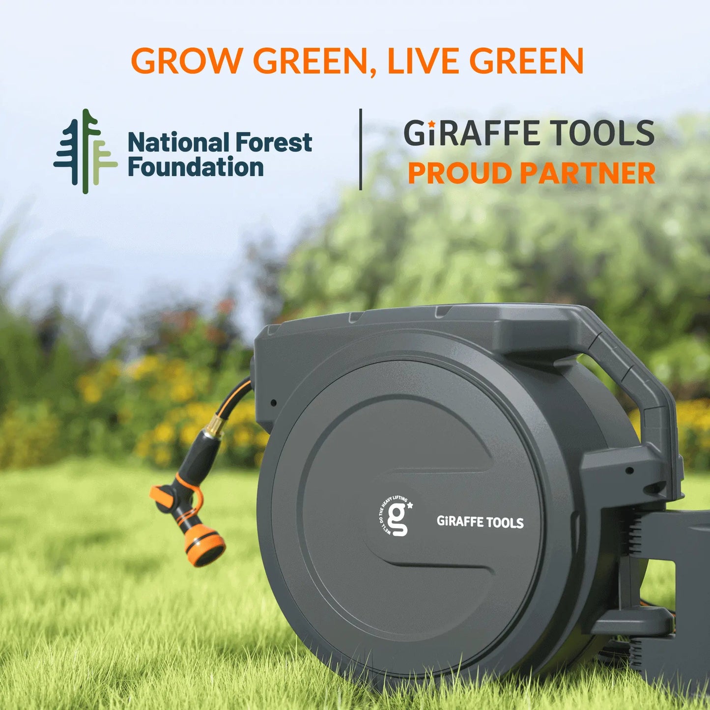 Retractable Garden Hose Reel-5/8in-90ft - Get it from Bo