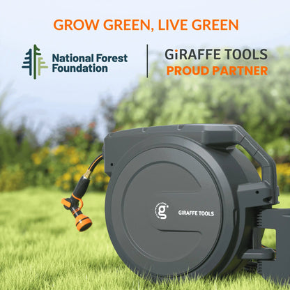 Retractable Garden Hose Reel-5/8in-90ft - Get it from Bo