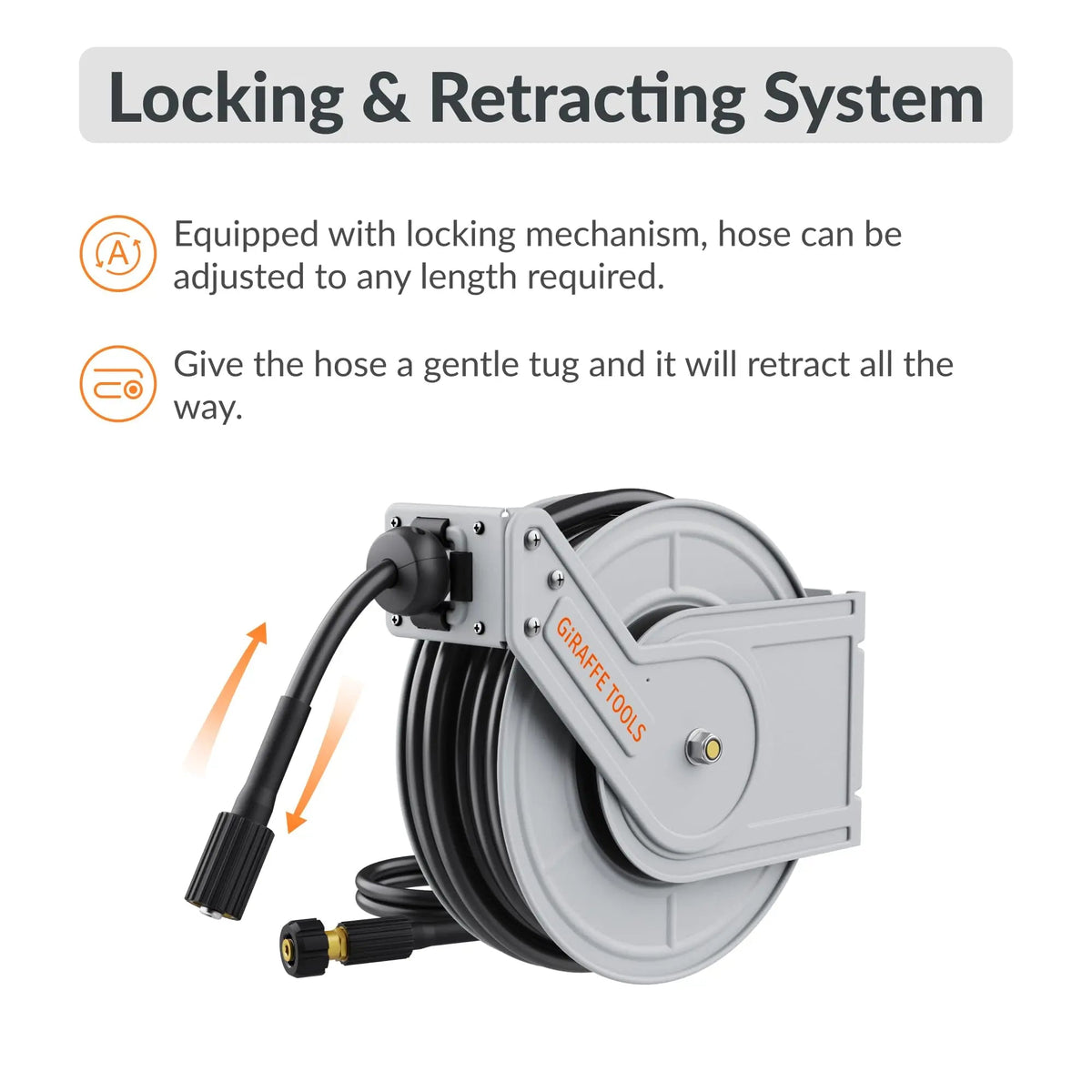 Retractable Pressure Hose Reel-1/4in - Get it from Bo