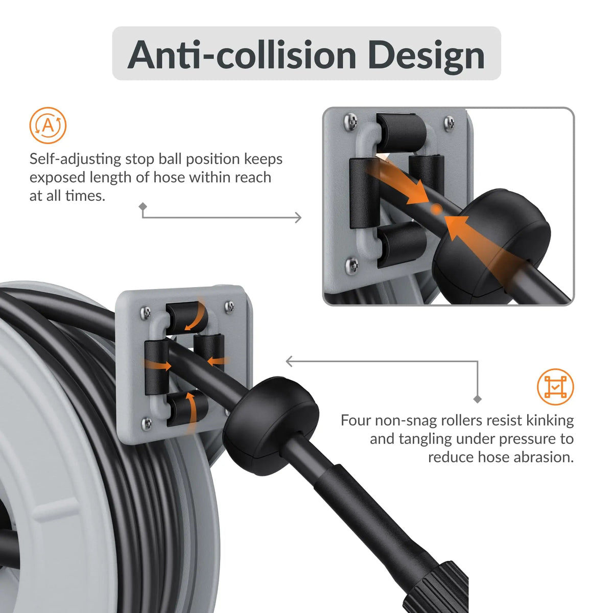 Retractable Pressure Hose Reel-1/4in - Get it from Bo