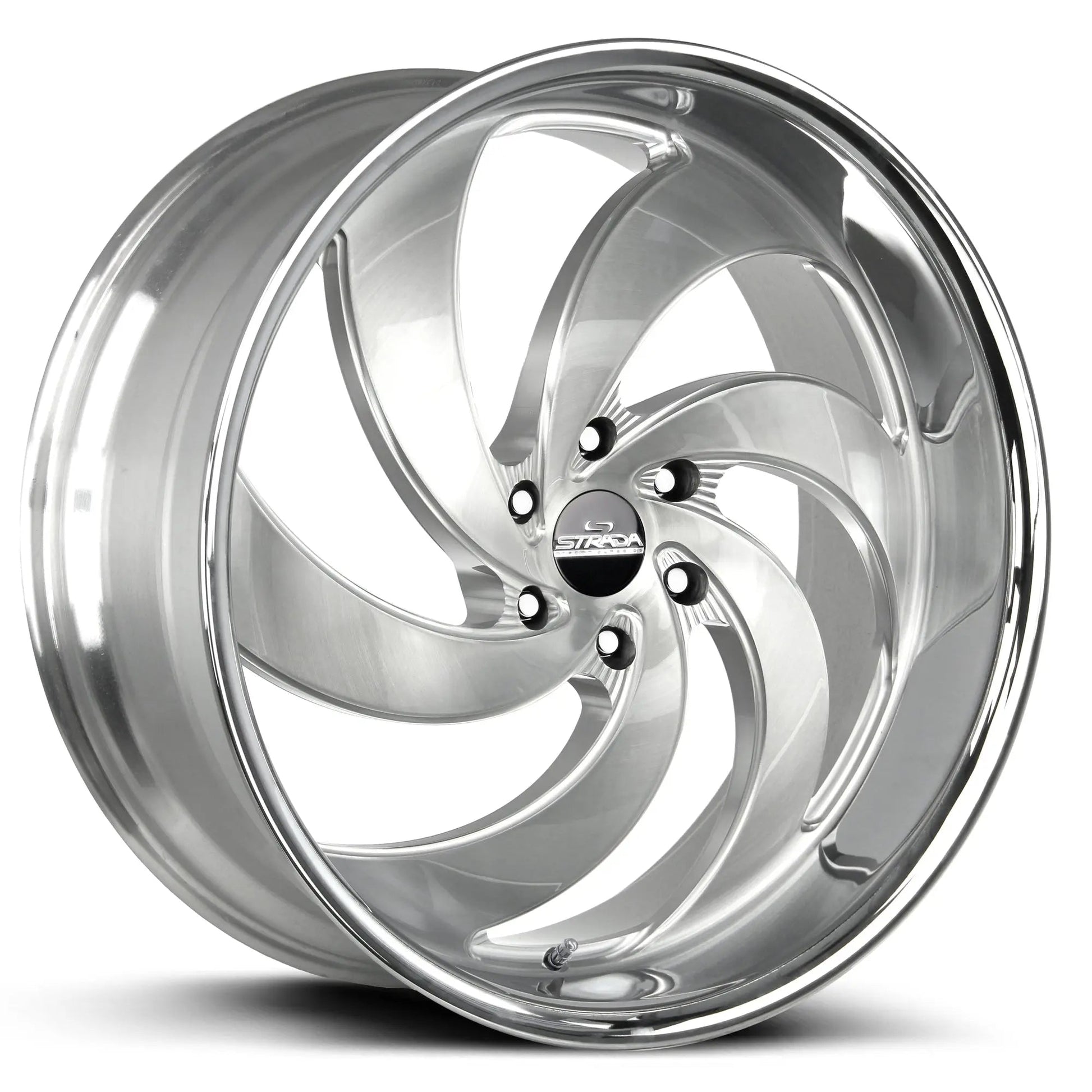 Retro 6 Brushed Face Silver Milled Stainless Steel Lip - Get it from Bo