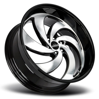 Retro 6 Gloss Black Machined - Get it from Bo