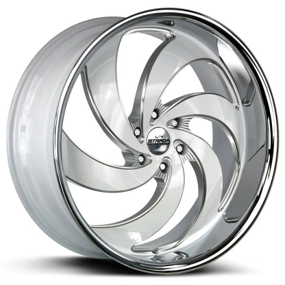 Retro 6 Gloss White Milled Stainless Steel Lip - Get it from Bo