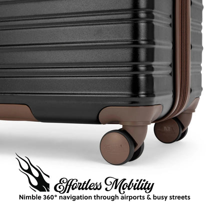 Retro Trek 3-Piece Expandable Hardside Spinner Luggage Set - Get it from Bo