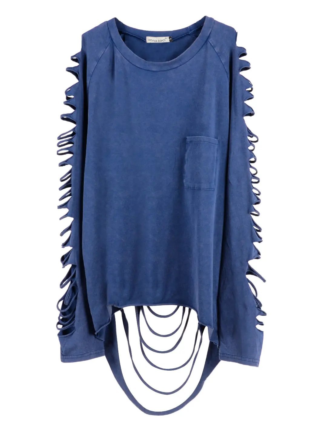 Ripped Long-Sleeve Pullover Top - Get it from Bo