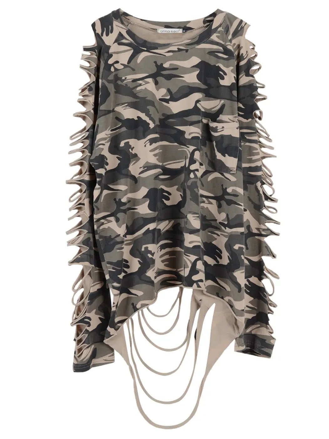 Ripped Long-Sleeve Pullover Top - Get it from Bo