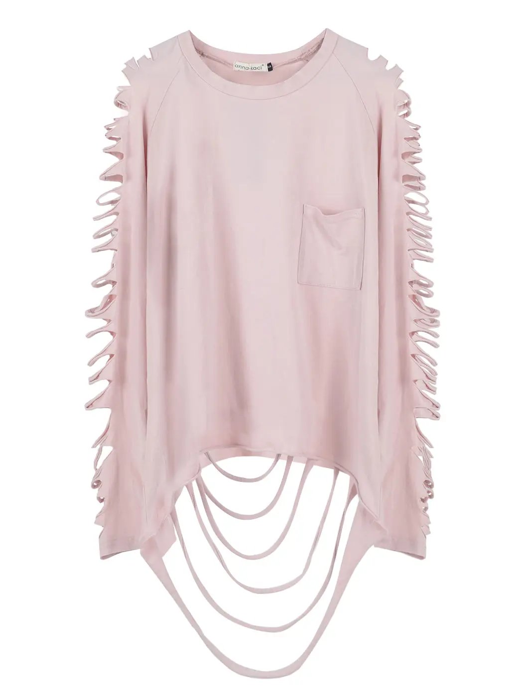 Ripped Long-Sleeve Pullover Top - Get it from Bo