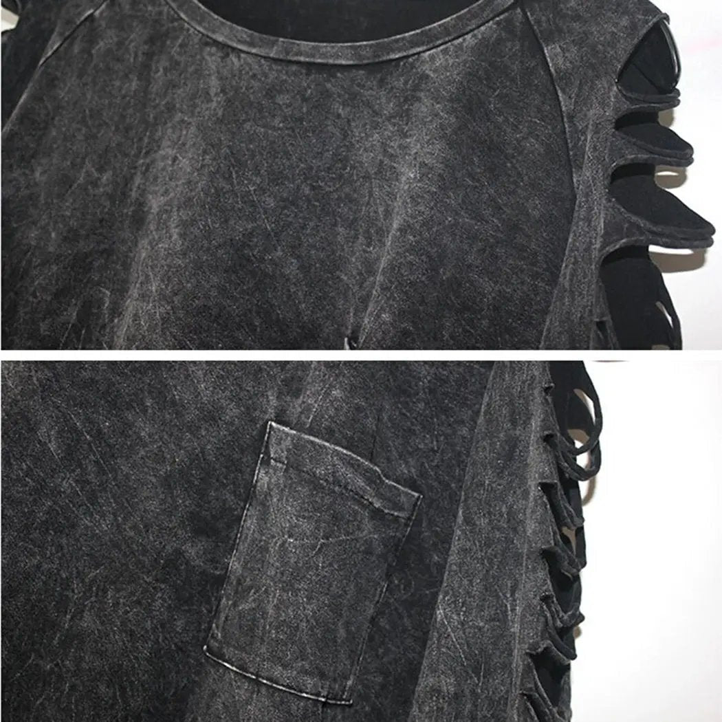 Ripped Long-Sleeve Pullover Top - Get it from Bo
