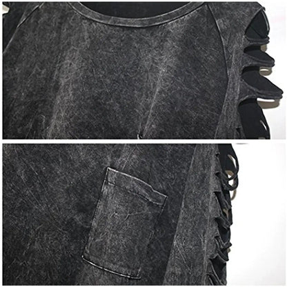 Ripped Long-Sleeve Pullover Top - Get it from Bo