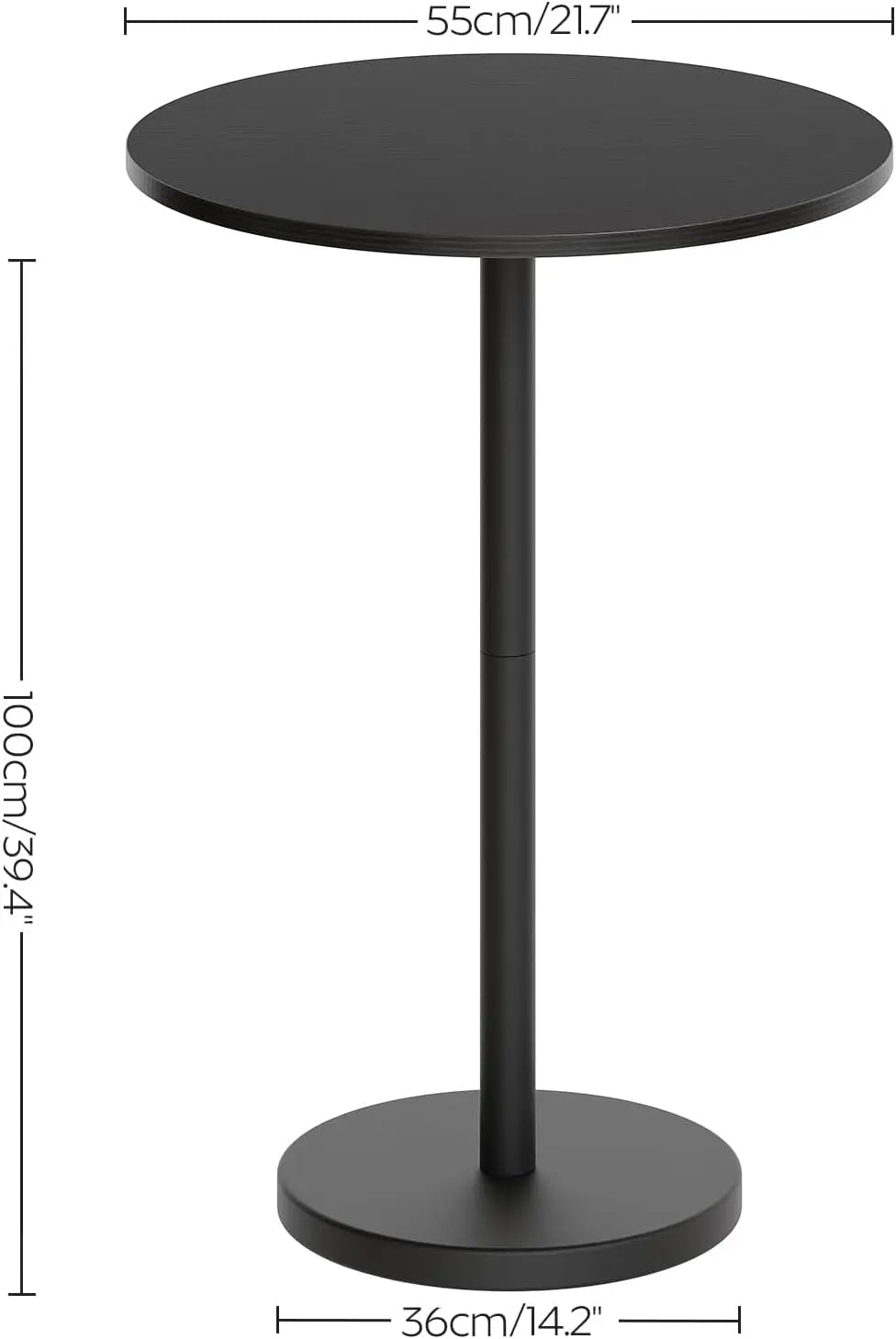 Round Counter height Bar Table Set Industrial Black - Get it from Bo