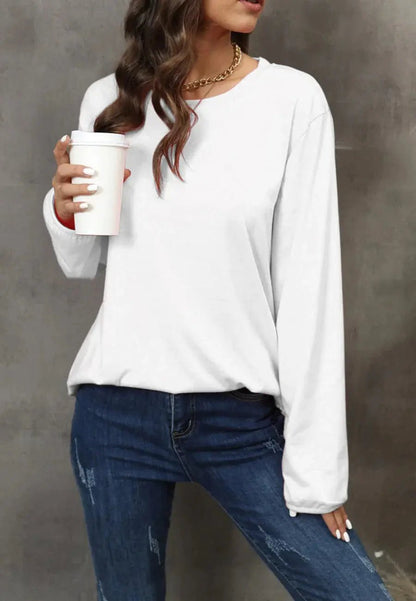 Round Neck Loose Fit Sweater - Get it from Bo