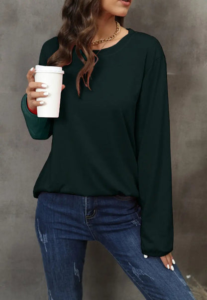 Round Neck Loose Fit Sweater - Get it from Bo