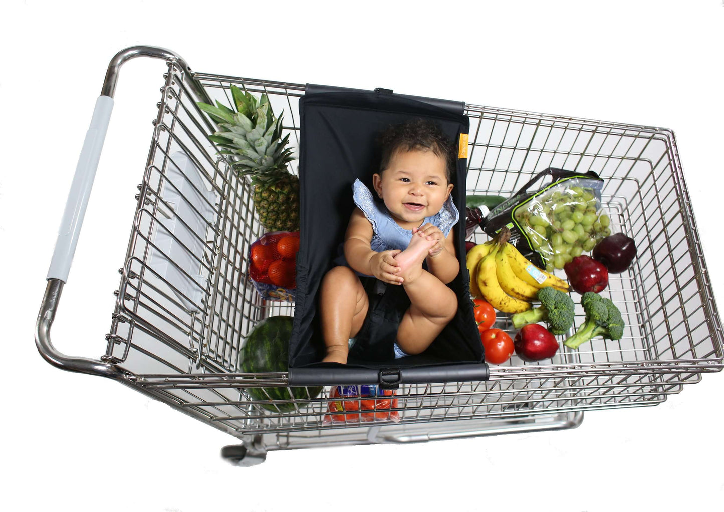 Baby Shopping Cart Hammock | Black Fabric Binxy Baby