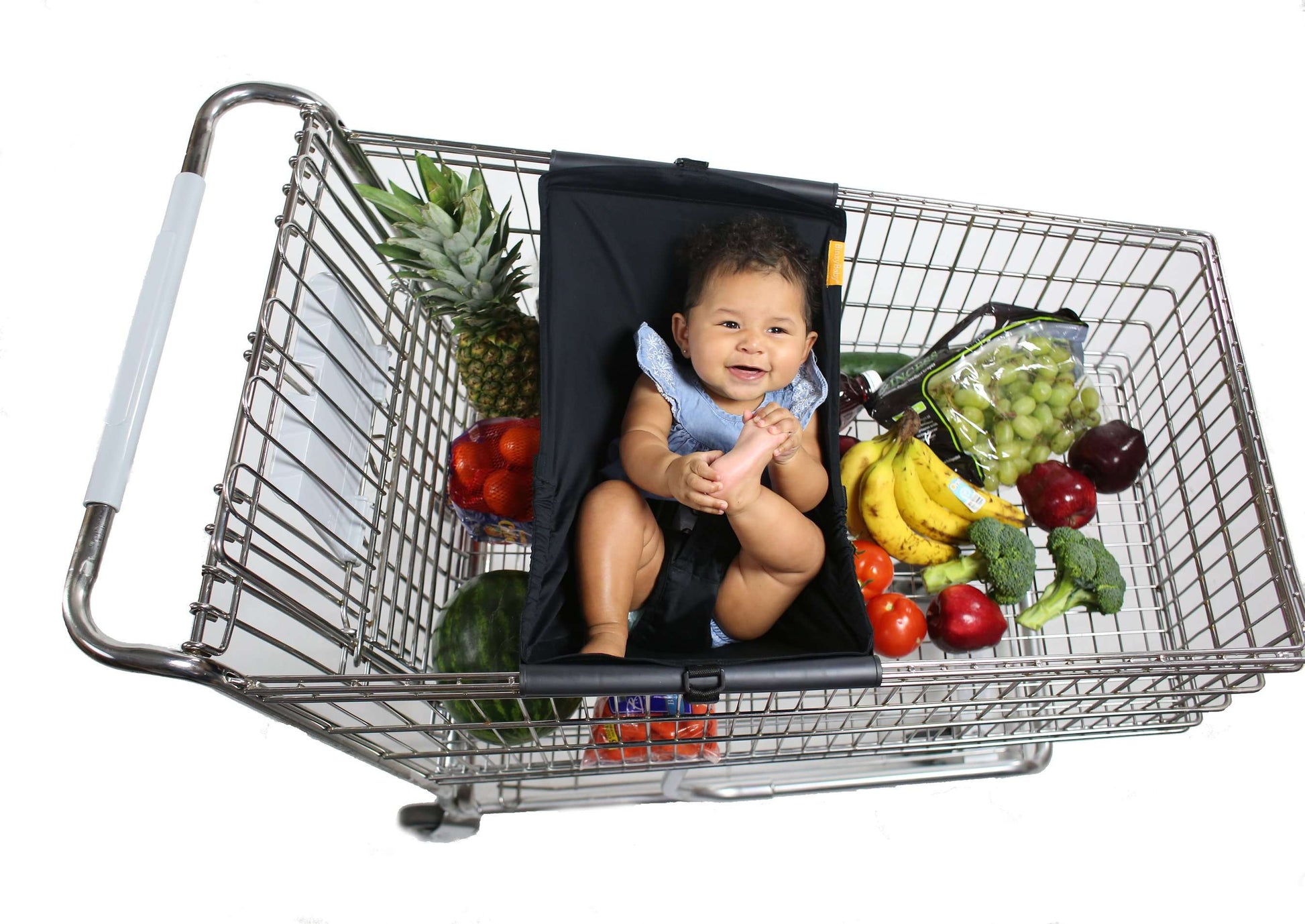 Baby Shopping Cart Hammock | Black Fabric Binxy Baby