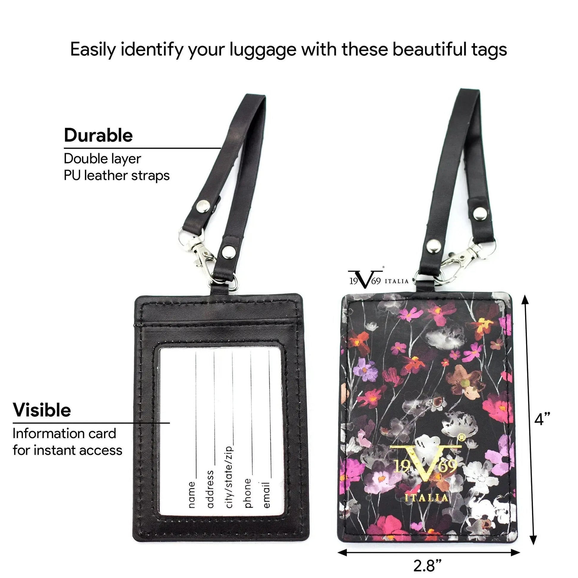 Runway Vegan Leather Luggage Tags Set - Get it from Bo