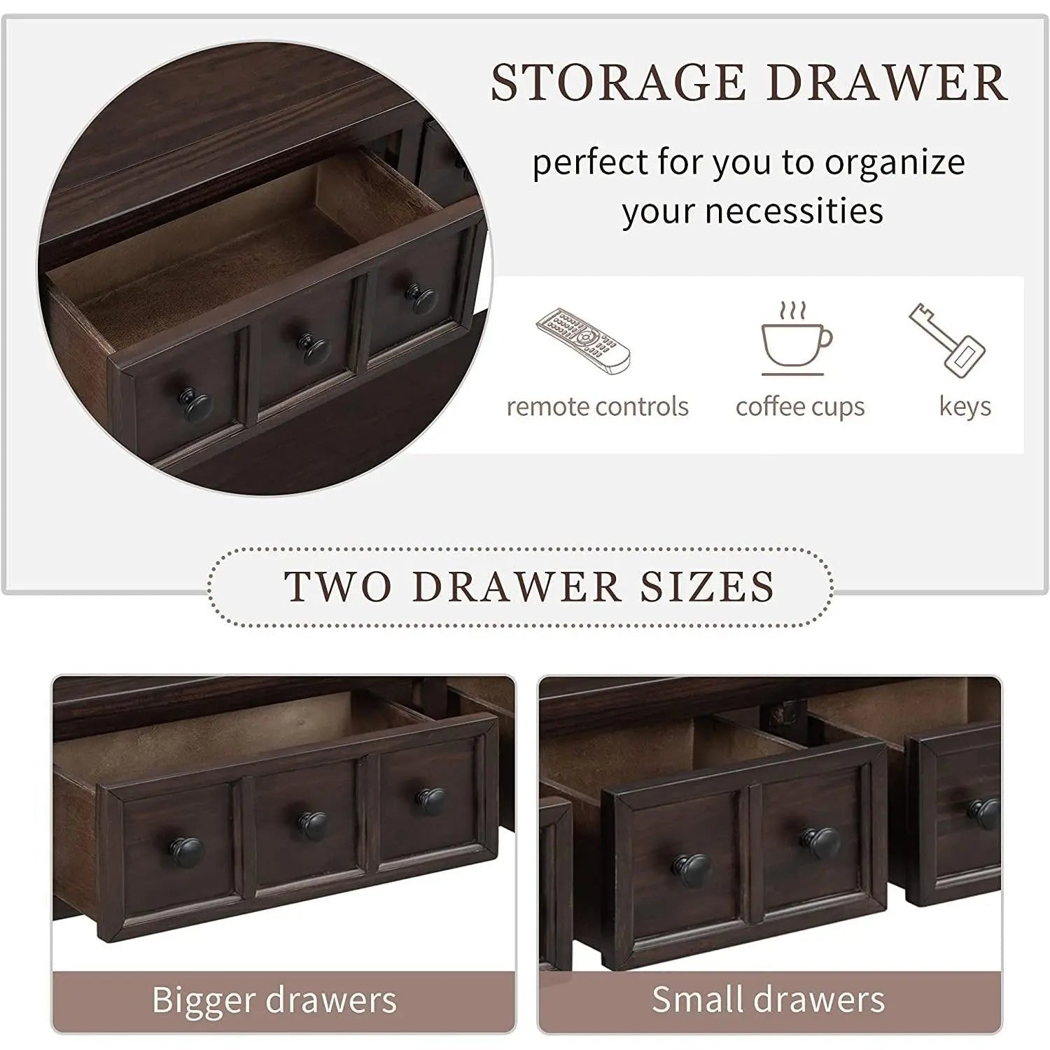 Rustic 60 Inch Console Table With Drawers And Shelf - Get it from Bo