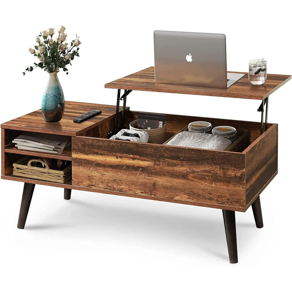 Rustic Brown Lift Top Coffee Table With Built In Storage - Get it from Bo