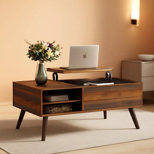 Rustic Brown Lift Top Coffee Table With Built In Storage - Get it from Bo