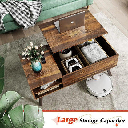 Rustic Brown Lift Top Coffee Table With Built In Storage - Get it from Bo