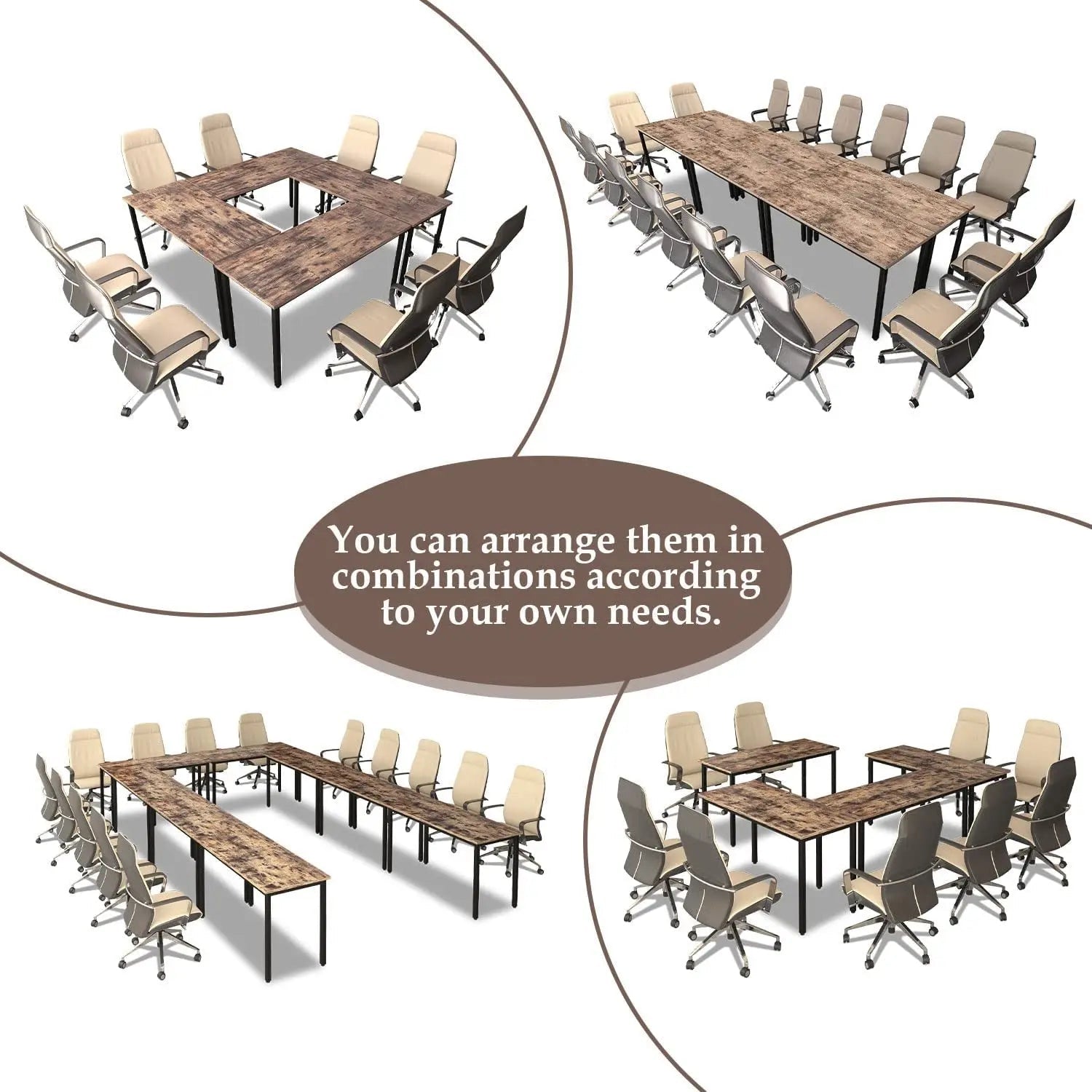 Rustic Vintage Brown Conference Table For 16 Seats - Get it from Bo