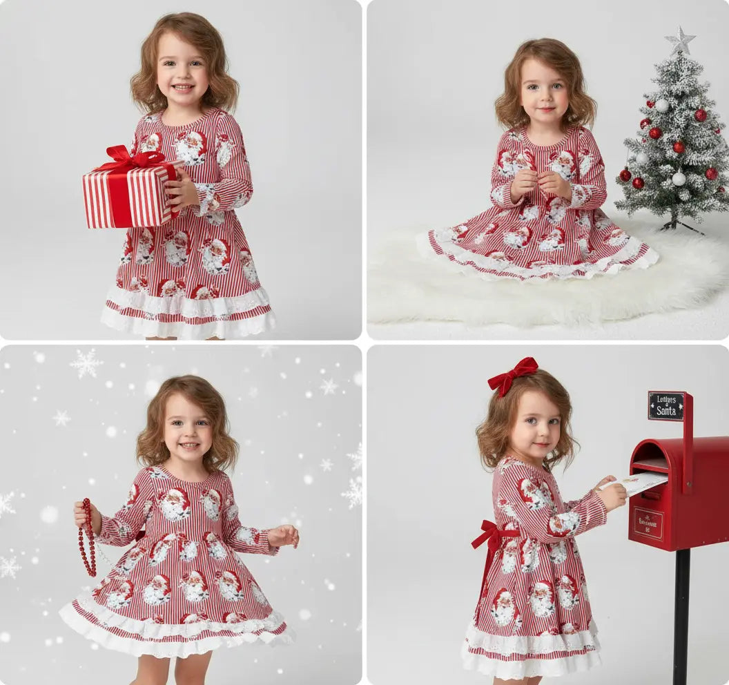 Santa stripe dress - Get it from Bo