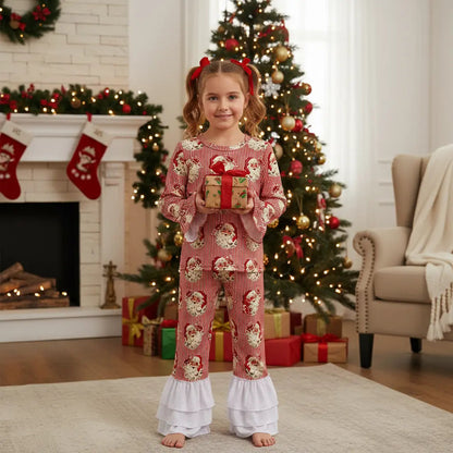 Santa Stripe two piece ruffle set - Get it from Bo