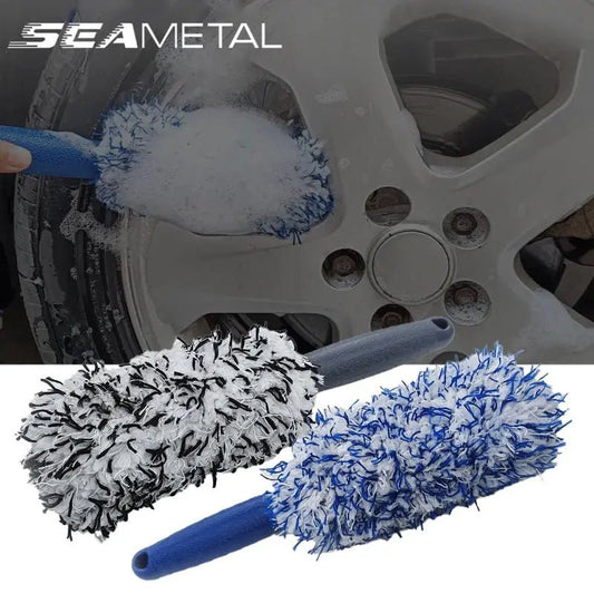 SEAMETAL Car Cleaning Brush Car Wash Portable Plush Wheel Tire Rim - Get it from Bo