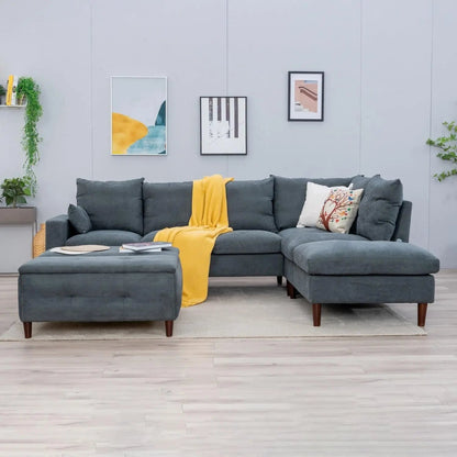 Sectional Sofa Grey Left Facing Chaise Living Room - Get it from Bo