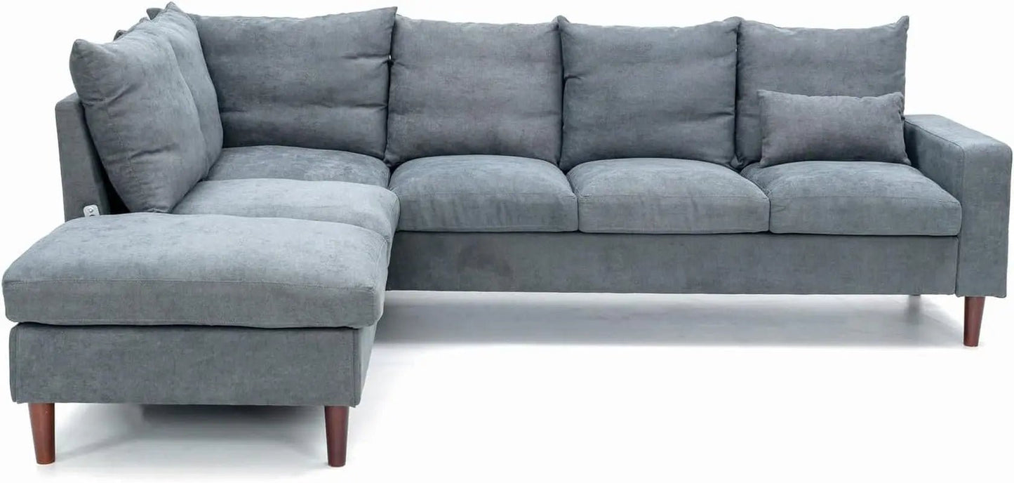 Sectional Sofa Grey Left Facing Chaise Living Room - Get it from Bo